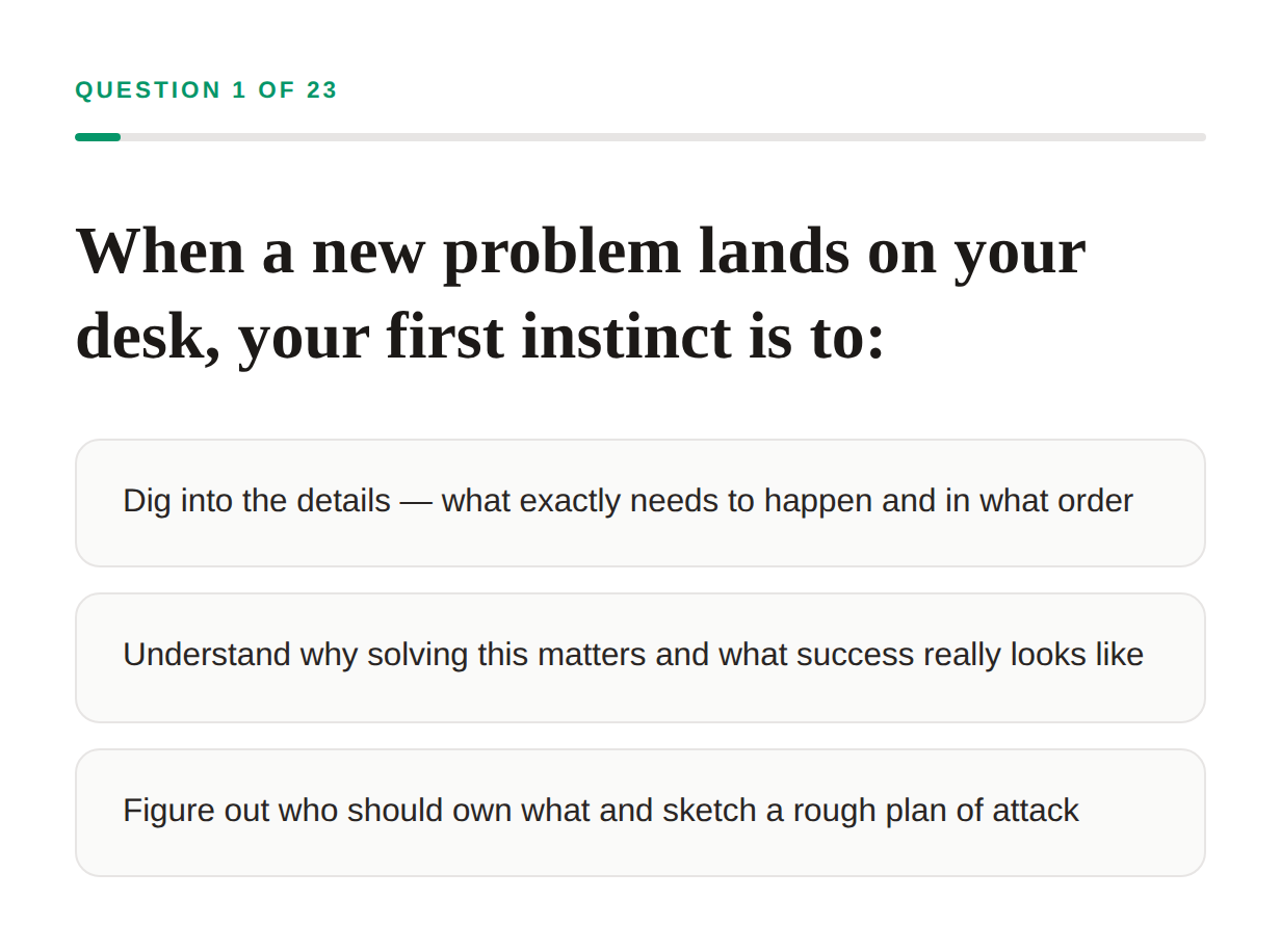 A question from the MindPrint assessment